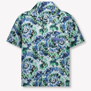 Palm Angels Kids Boys Blouse In Blue