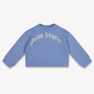 Palm Angels Bébé Garçons Pull en Bleu Clair