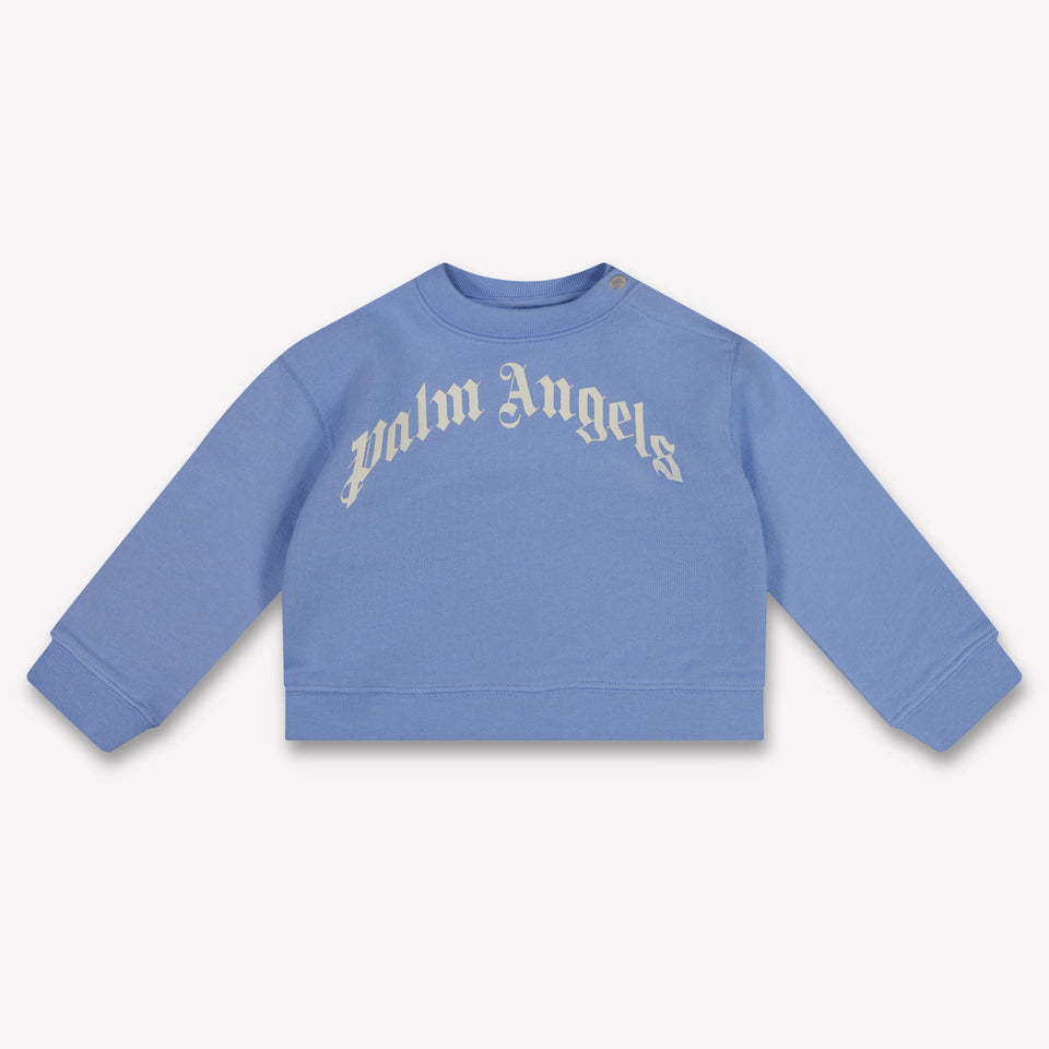 Palm Angels Bébé Garçons Pull en Bleu Clair