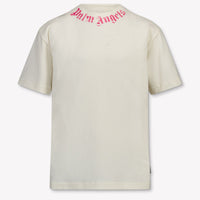 Palm Angels Kinder Mädchen T-Shirt In Grauweiß