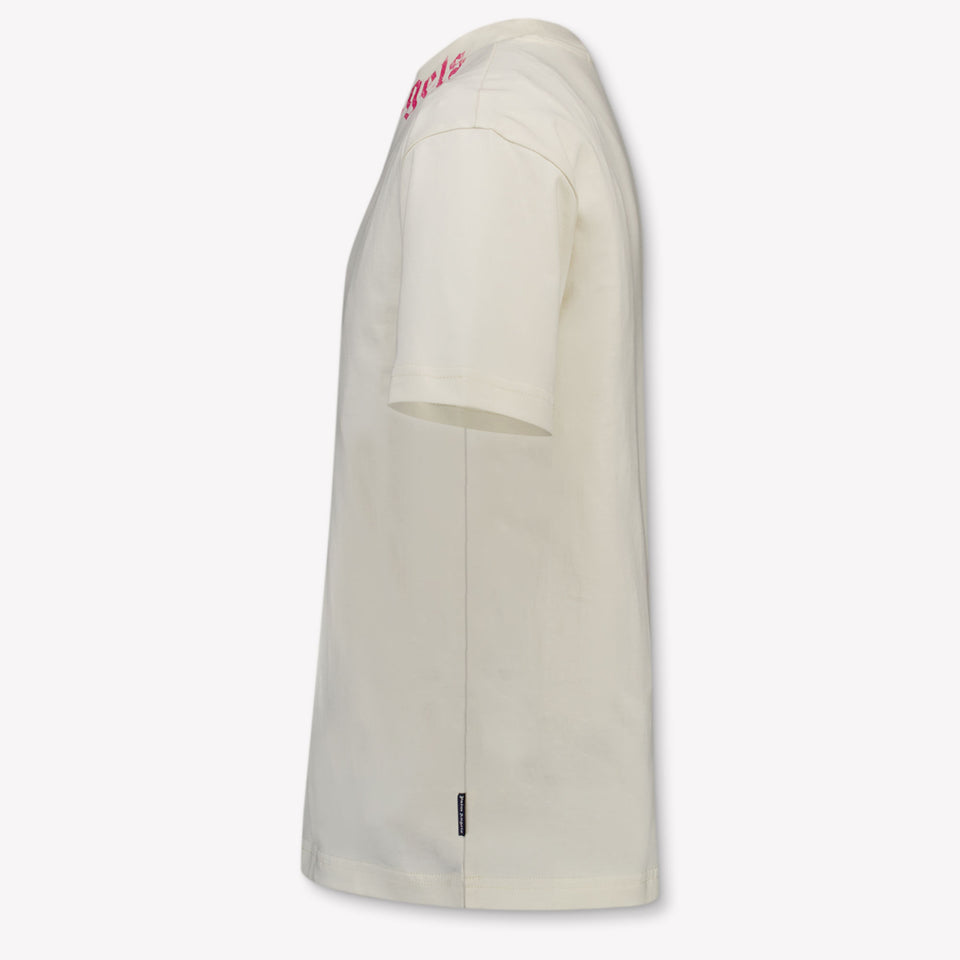 Palm Angels Kids Girls T-Shirt In OffWhite