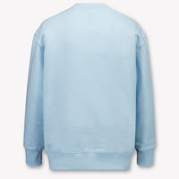 Palm Angels Kids Boys Sweater In Light Blue