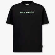 Palm Angels Kinder Jungen T-Shirt In Schwarz