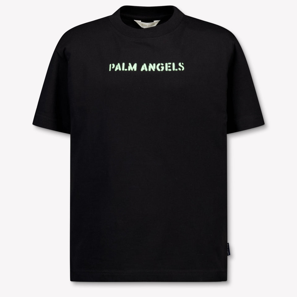 Palm Angels Kinder Jungen T-Shirt In Schwarz