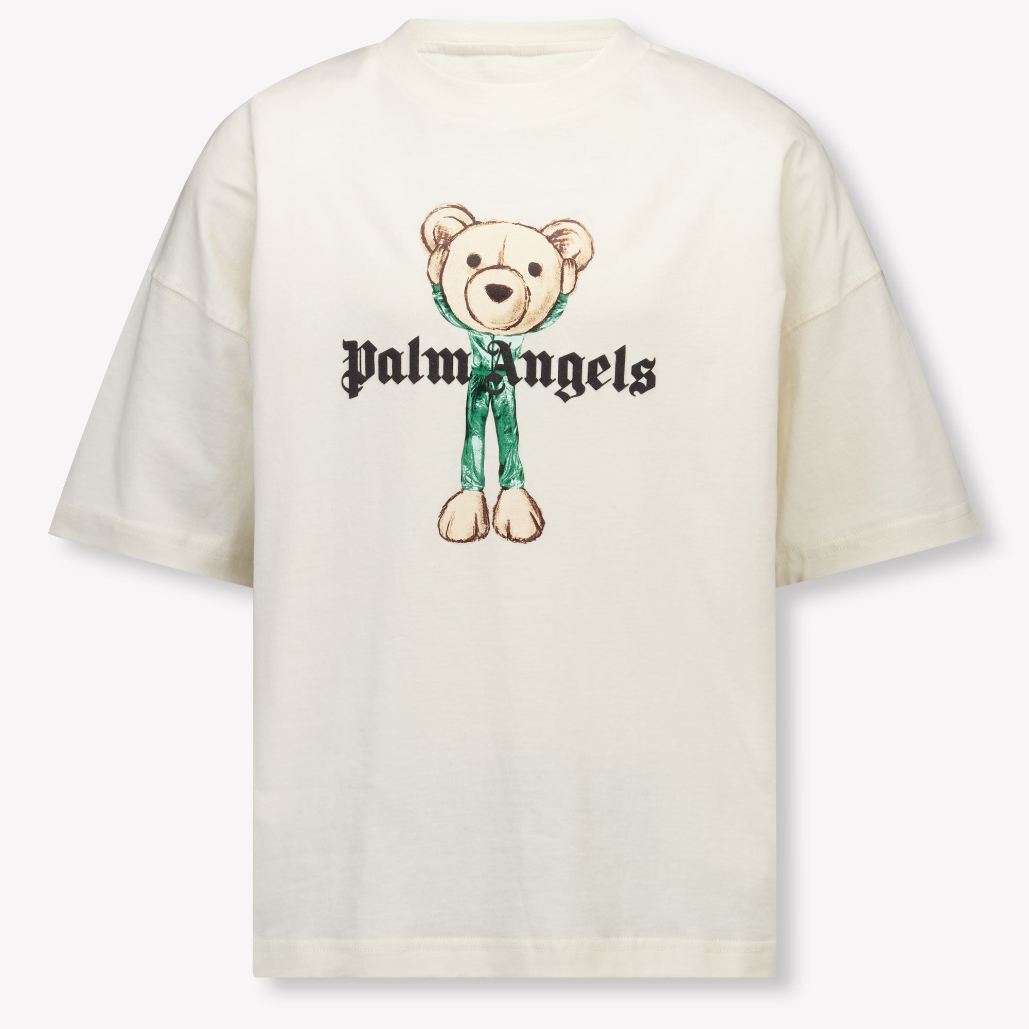 Palm Angels Kids Boys T-Shirt In OffWhite
