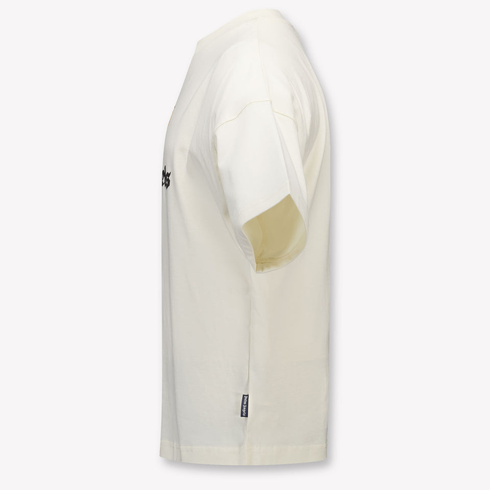 Palm Angels Kids Boys T-Shirt In OffWhite