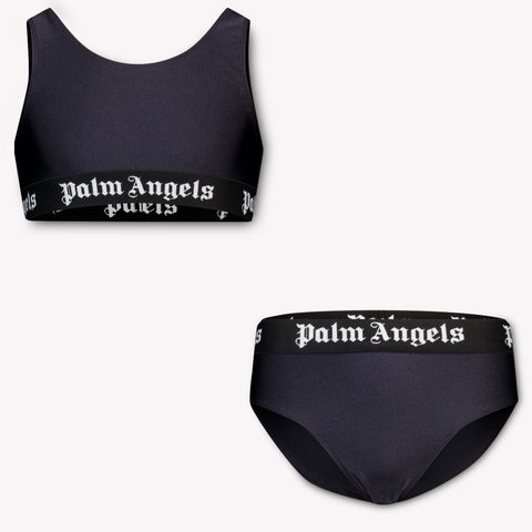 Palm Angels Kids Girls Swimwear In Black