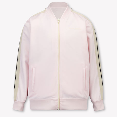 Palm Angels Kids Girls Cardigan In Pink