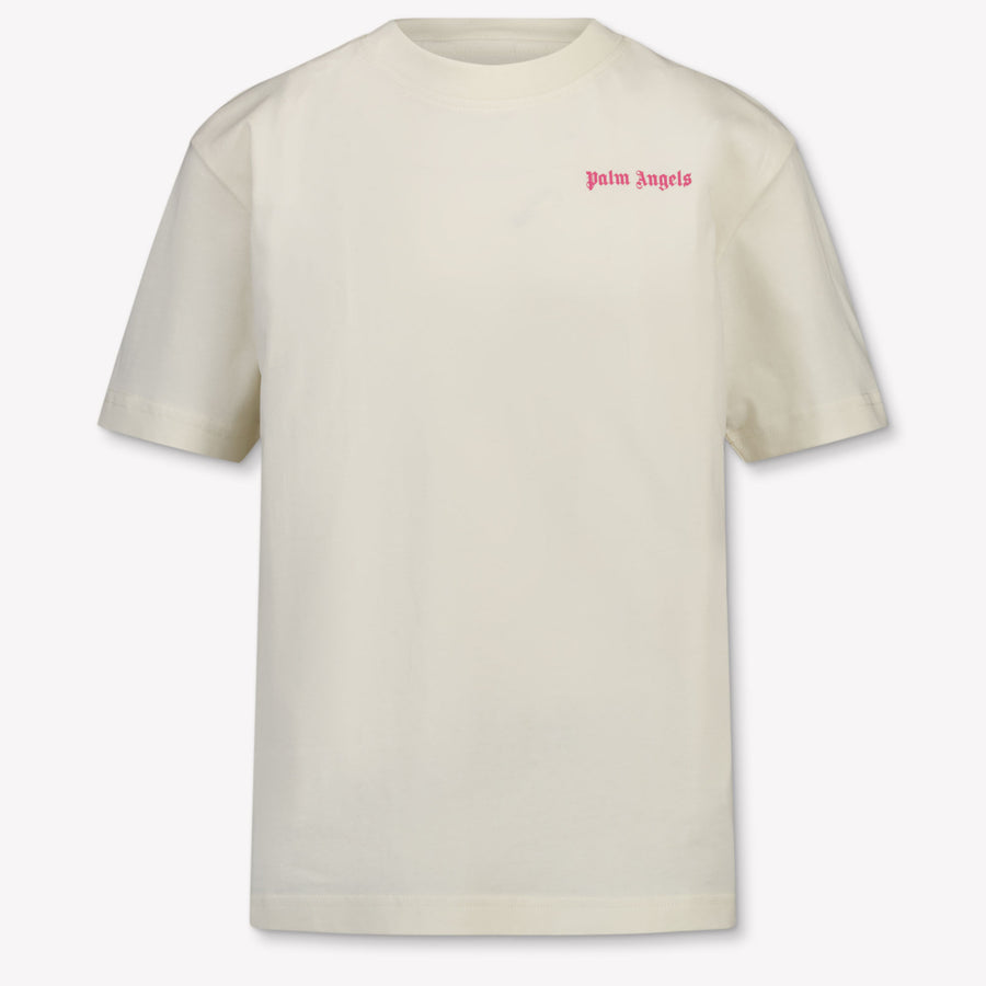 Palm Angels Kinder Mädchen T-Shirt In Grauweiß