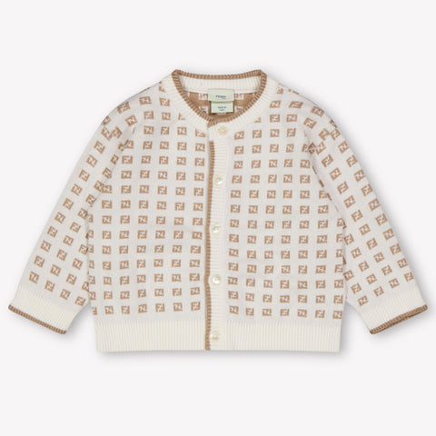 Fendi bebe Unisex Cárdigan en Blanco