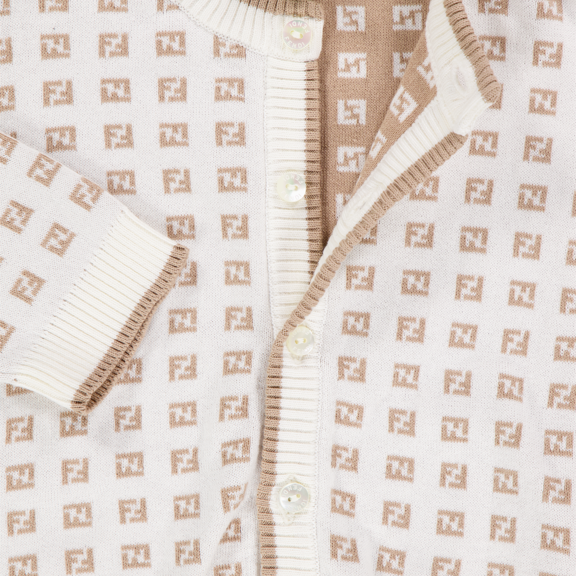 Fendi bebe Unisex Cárdigan en Blanco