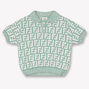 Fendi Bambino Unisex Polo In Verde Chiaro