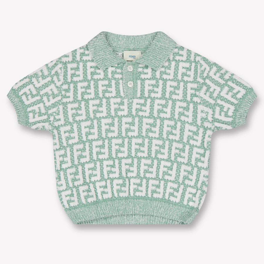 Fendi Bambino Unisex Polo In Verde Chiaro