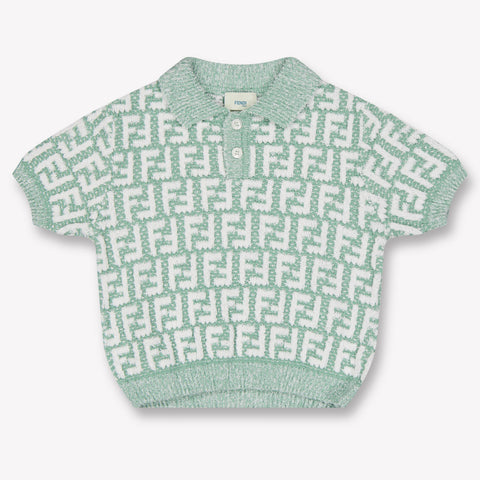 Fendi bebe Unisex polo en Verde Claro