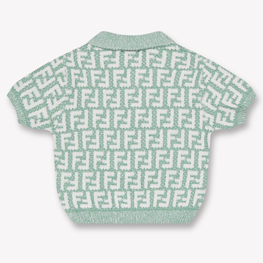 Fendi Bambino Unisex Polo In Verde Chiaro