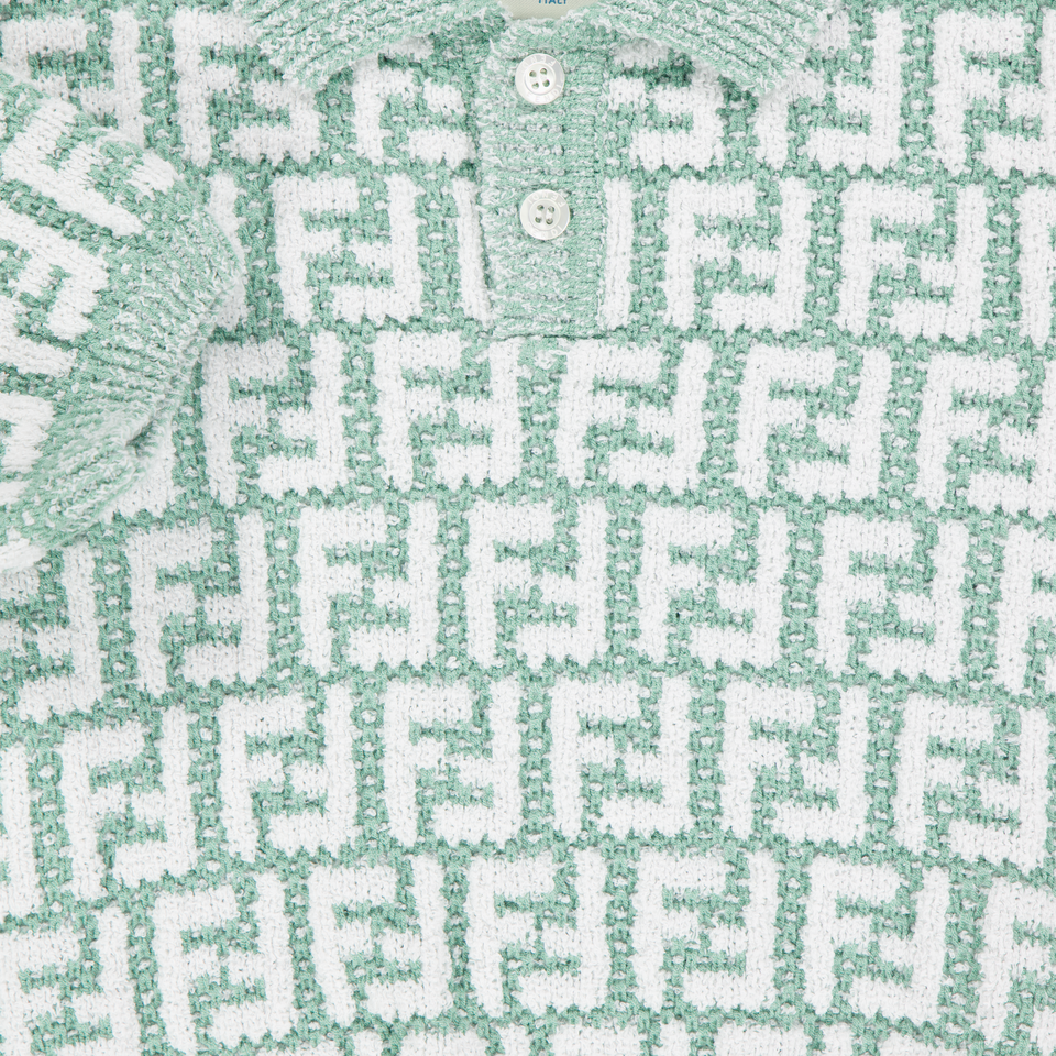 Fendi Bébé Unisexe Polo En Vert-Clair