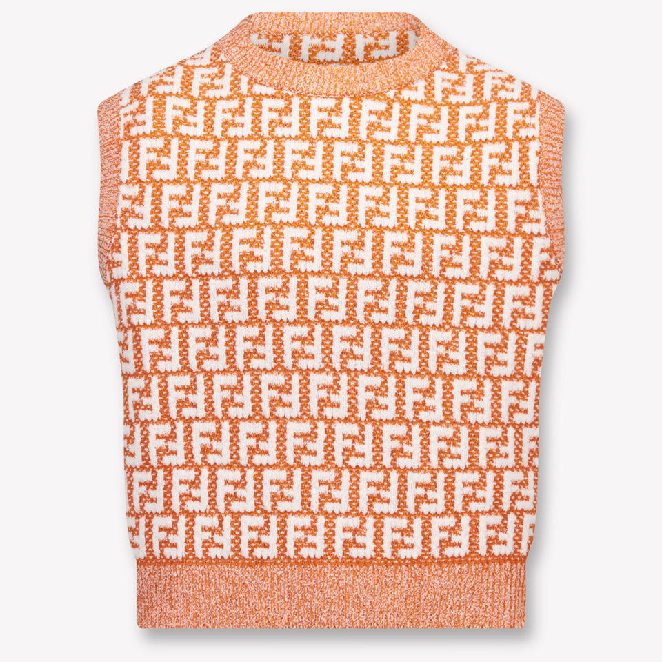 Fendi Kinder Mädchen T-Shirt In Orange