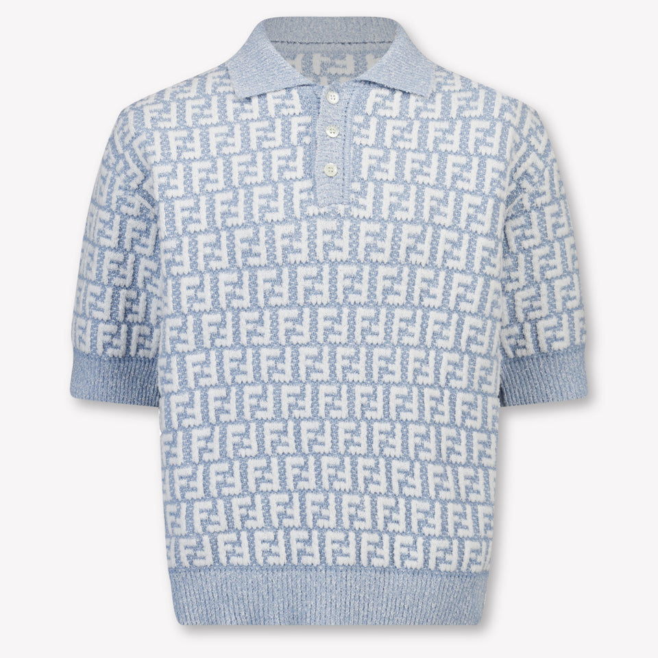 Fendi Kinder Jungen Polo In Hellblau