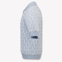 Fendi Bambini Ragazzi Polo In Azzurro