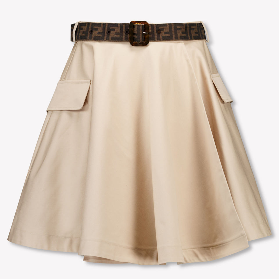 Fendi Kinder Mädchen Rock rein Beige