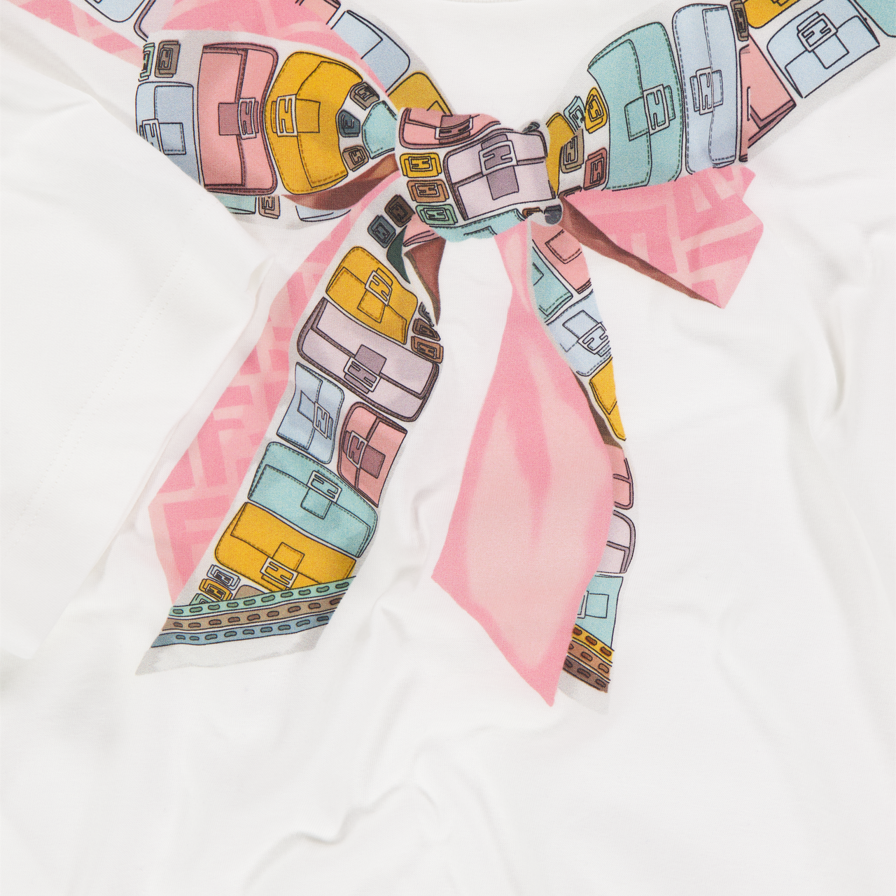 Fendi Kinder Mädchen T-Shirt In Weiß
