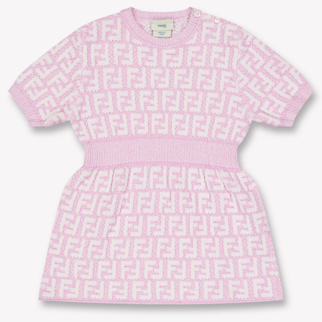 Fendi Baby Girls Dress In Light Pink