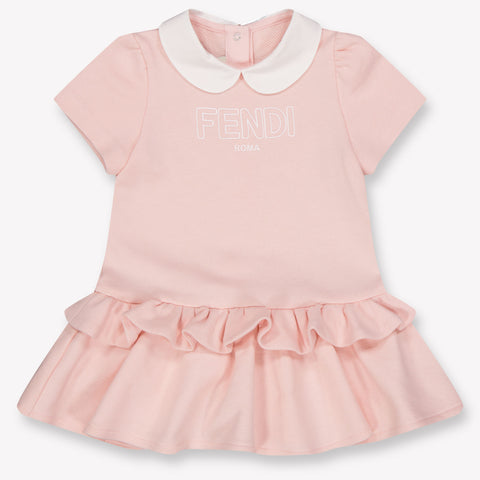 Fendi Baby Meisjes Jurk In Licht Roze