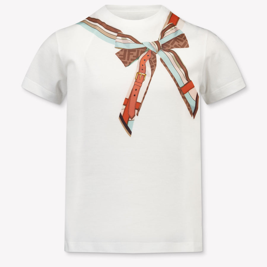 Fendi Kinder Mädchen T-Shirt In Weiß