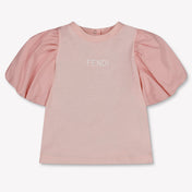 Fendi bebe Chicas Camiseta adentro Rosa claro