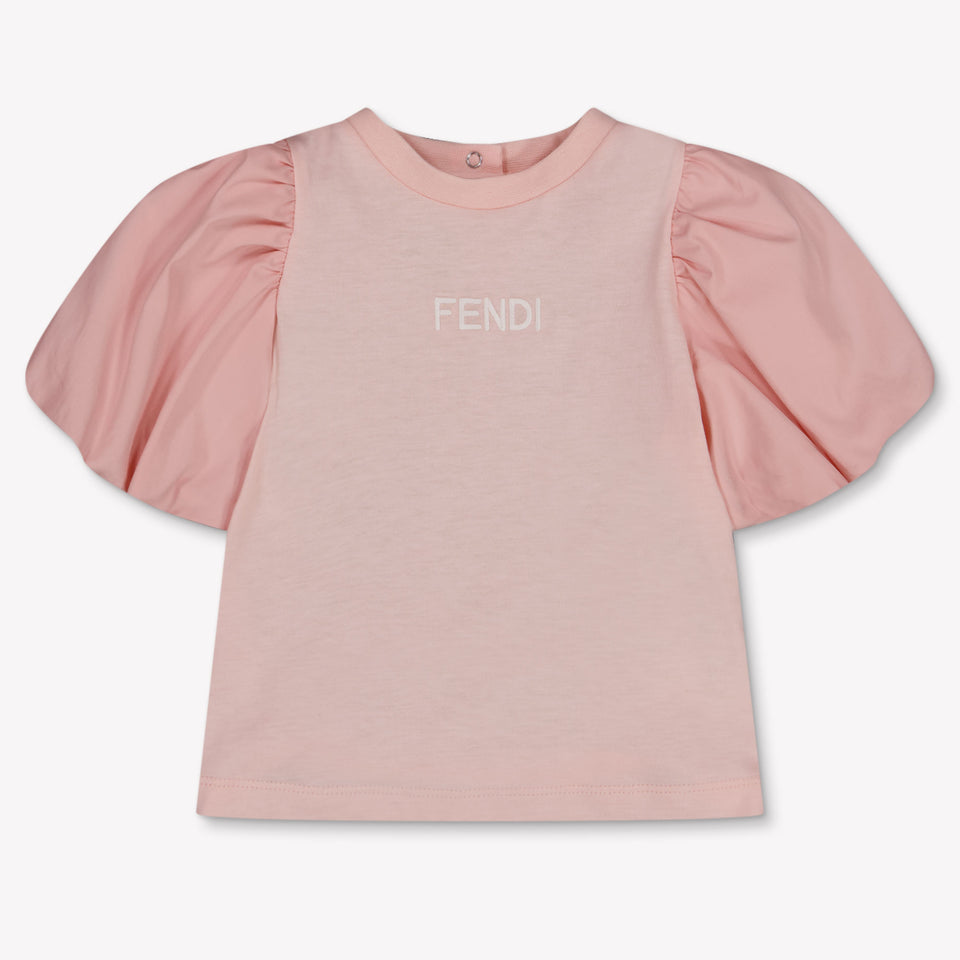 Fendi bebe Chicas Camiseta adentro Rosa claro