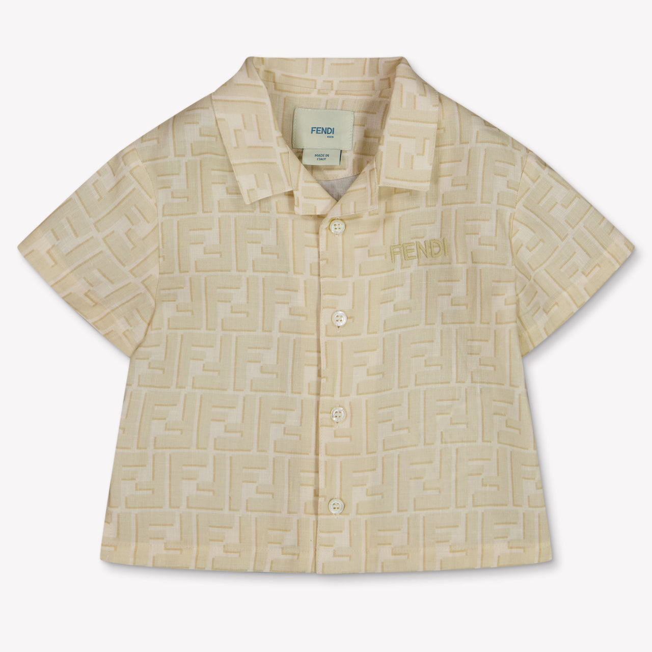 Fendi Baby Jungen Bluse rein Helles Beige