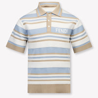 Fendi Bambini Ragazzi Polo In Azzurro