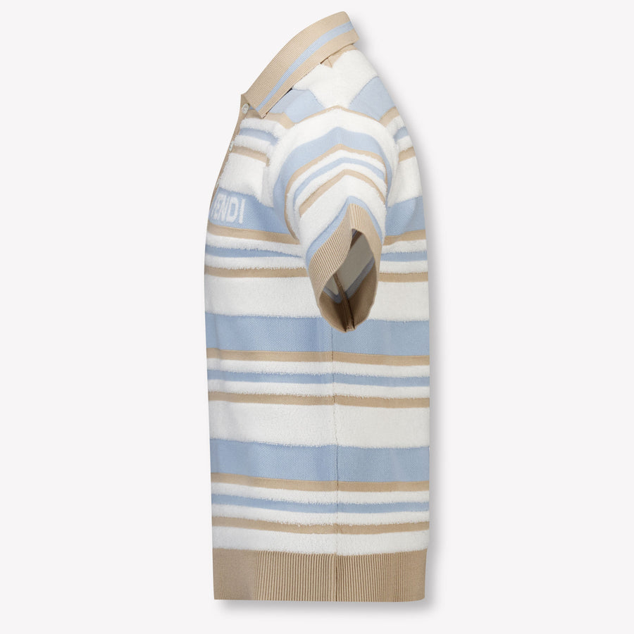 Fendi Bambini Ragazzi Polo In Azzurro
