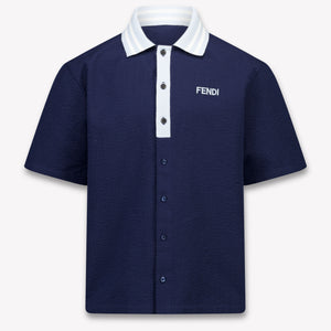 Fendi Bambini Ragazzi Polo In Navy