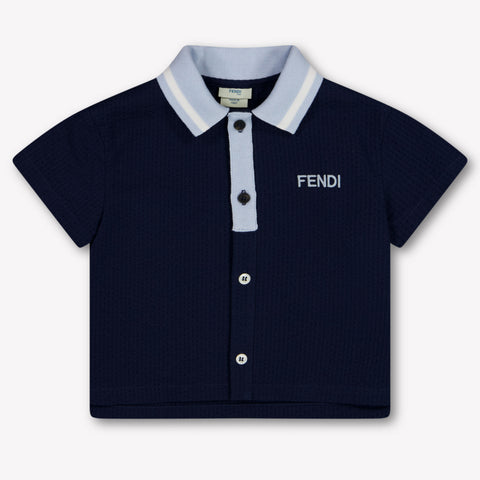 Fendi Bambino Ragazzi Polo In Navy