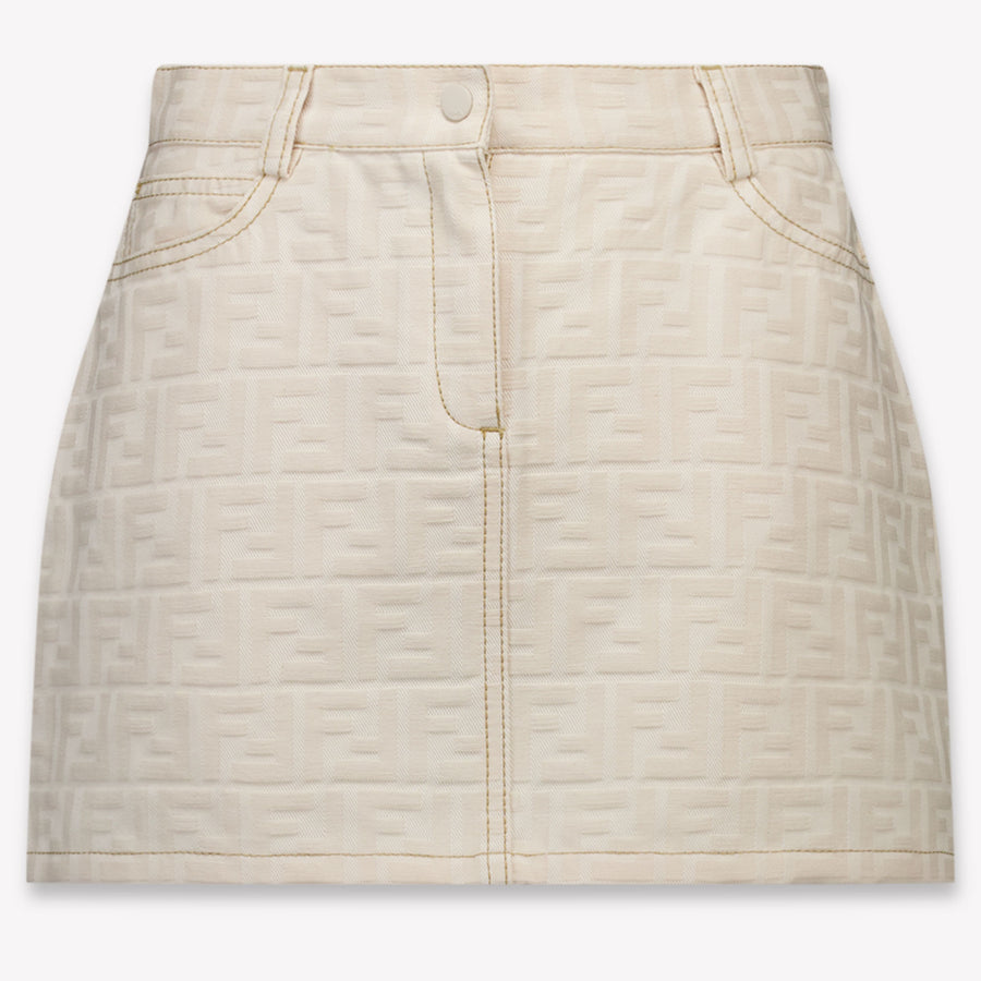 Fendi Bambini Ragazze Gonna dentro Beige Chiaro