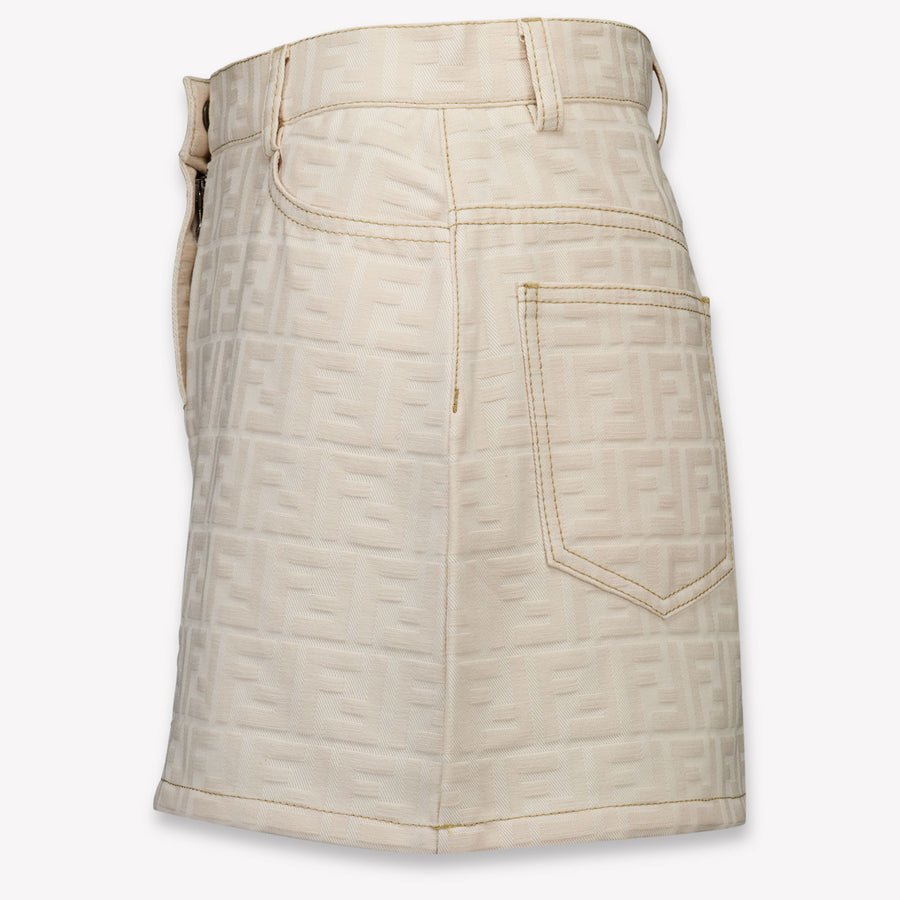 Fendi Bambini Ragazze Gonna dentro Beige Chiaro