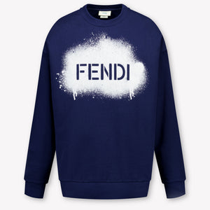 Fendi niños Chicos suéter en Navy