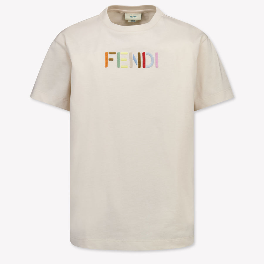 Fendi Unisex Kinder T-Shirt in Hellbeige