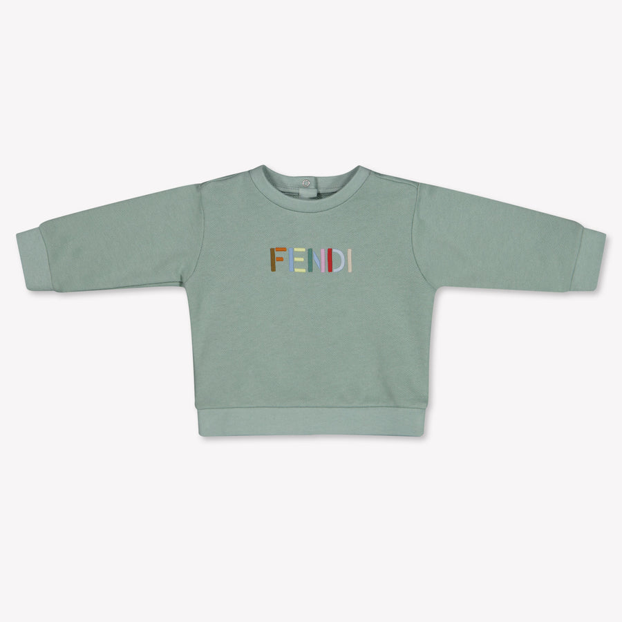 Fendi Bébé Garçons Pull en Vert