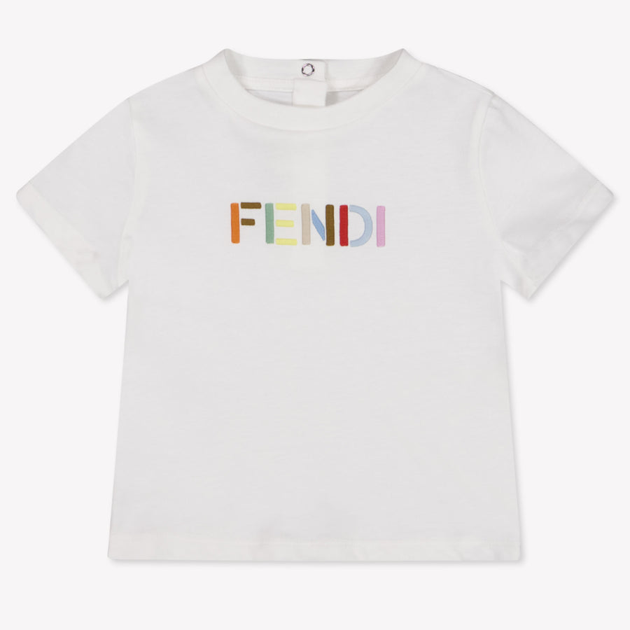 Fendi Baby Unisex T-Shirt In Wit
