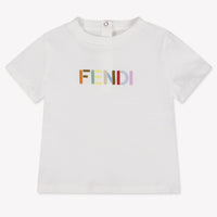 Fendi bebe Unisex Camiseta adentro Blanco