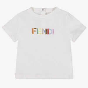 Fendi bebe Unisex Camiseta adentro Blanco
