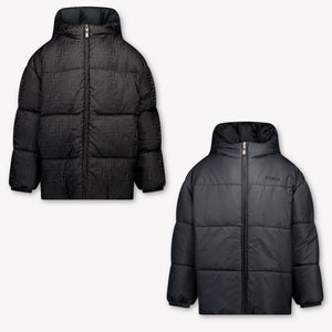 Fendi Jungen Winterjacke in Schwarz