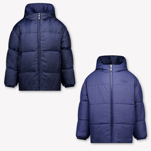 Fendi Jungen Winterjacke in Marineblau