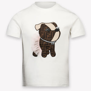 Fendi niños Chicas Camiseta adentro Blanco