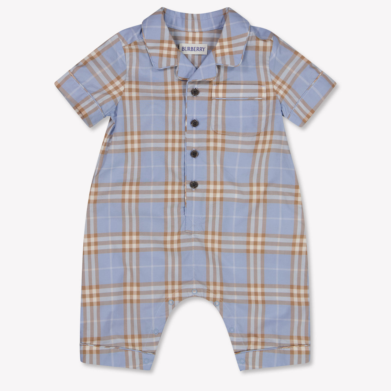 Burberry André bébé Garçons Combishort dans Bleu Clair