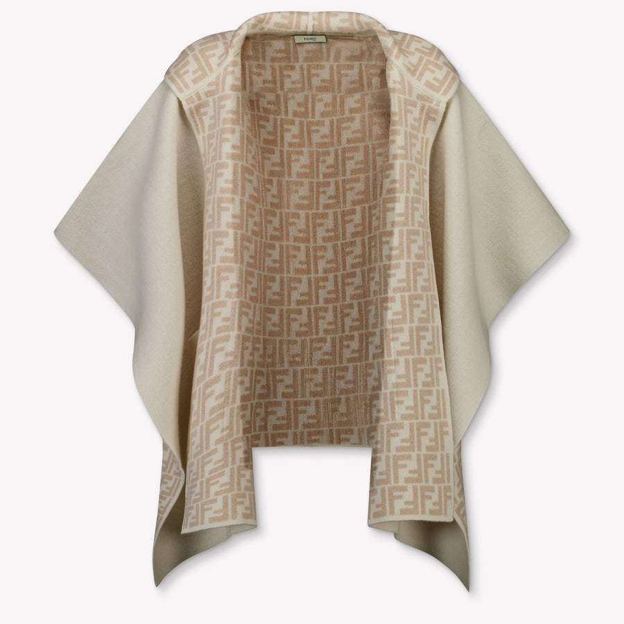 Fendi Girls Cape in Off-White