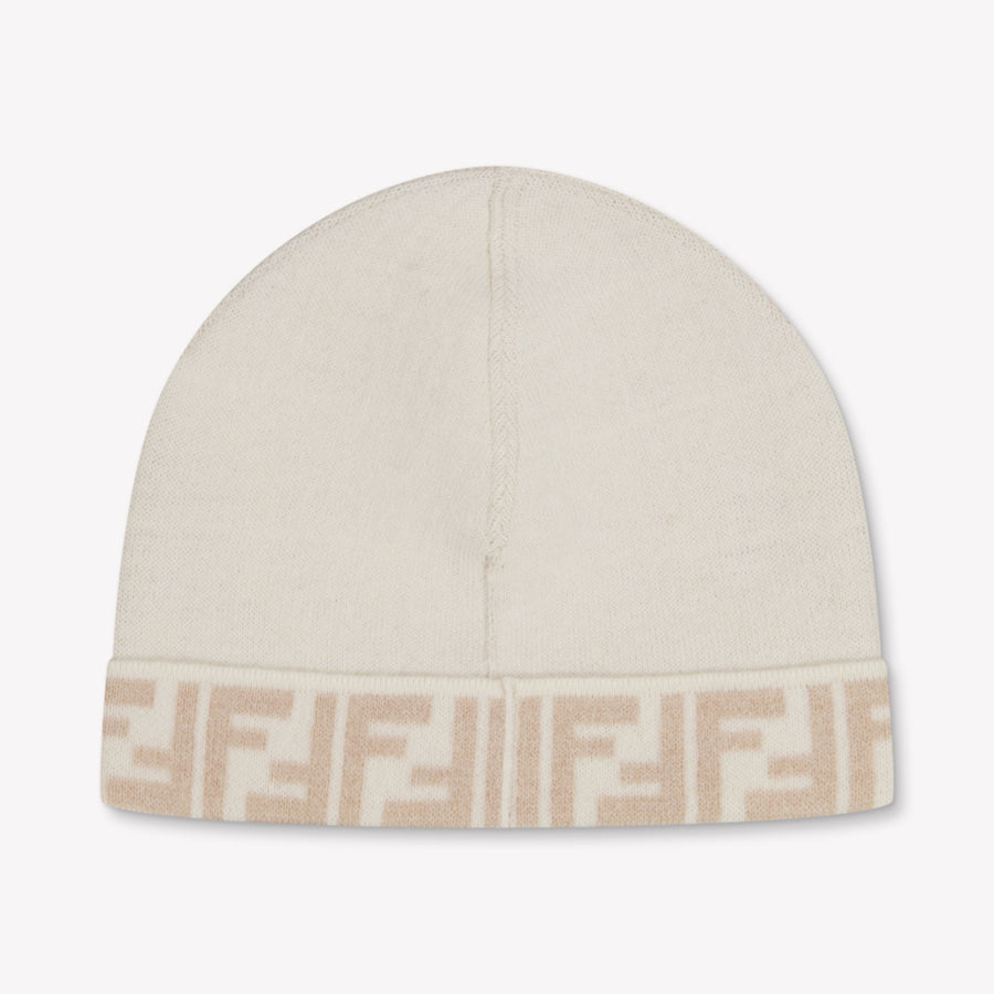 Fendi Kinder Mädchen Hut rein Grauweiß