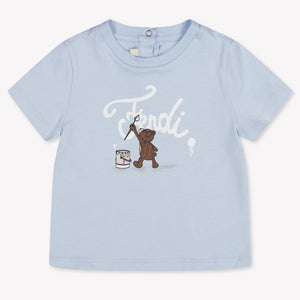 Fendi Unisex-T-Shirt für Babys Hellblau